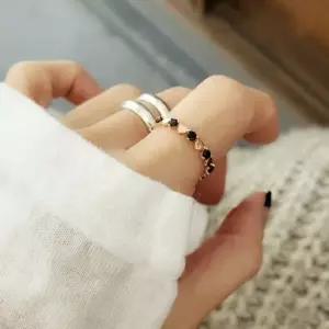 실버925 국내제작 큐빅 포인트 반지 실버링 데일리 기본 은반지 SILVER) 은반지 실버링