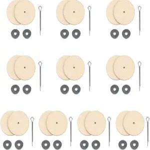 테디 베어 인형 DIY 공예를 위한 20mm 조인트 커넥터 코터 핀 및 파이버보드 나무 액세서리 세트
