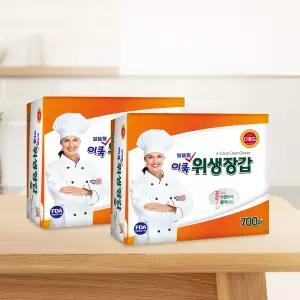 이쿡 위생장갑 700매 / 향균 일회용 비닐장갑 500매
