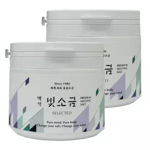 백석빛소금 1000도씨 미네랄 용융소금 용기형500gx2개