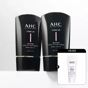 AHC 메이크업핏 마스터즈 톤업 선세럼 50ml 2개+ GIFT)워터풀 선크림 7ml 1개