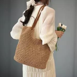 CMB400C여성 여름 여행 가방 네트 로프 보부상 바캉스 숄더백