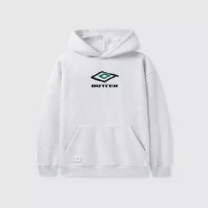 엄브로 UP411CHDO9 WHT0 라운드넥 기모맨투맨 UMB X BUTTER GOODS 그래픽 풀오버 후드 화이트 9 4525368