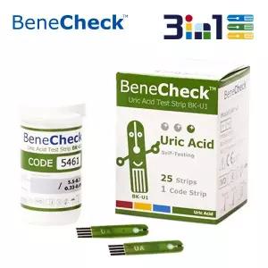BeneCheck 베네첵 요산 시험지(측정지) 1BOX(25개입) - 유통기한 24년5월