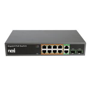 넥시 8포트 기가 POE 인터넷 랜 스위치 허브 2SFP 150W NX-POE1008G-V2