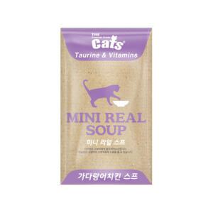 더캣츠 미니리얼 가다랑어치킨스프 40g 고양이스프 습식사료
