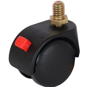 HK 의자바퀴 휠타입(쌍바퀴) 50mm 볼트(1/2) 브레이크형 / 책상 장식장