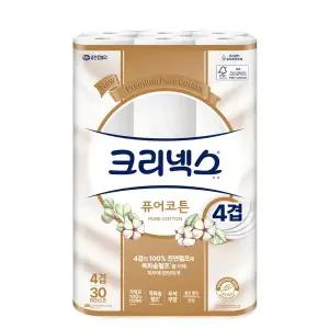 온)크리넥스 4겹 퓨어코튼 25M-30롤