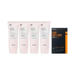 아트델리 멜라컷 톤업 선크림 50ml x4 + 비피움 다이어트 커피 28포