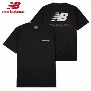 [뉴발란스] UNI 에센셜 빅로고 반팔티 (BLACK) NBNEG21433