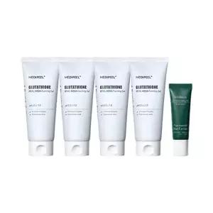 [큐템]메디필 글루타치온 아쿠아 클렌저 150ml x4 + 세라퓸 선크림 10g
