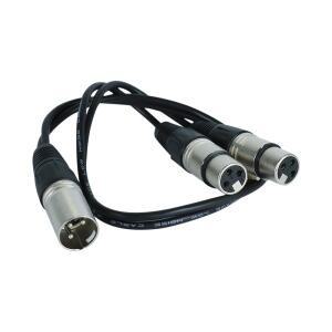 50cm  XLR 1 수 플매트 카펫 러그-2 암 잭 마이크 오디오 케이블 어댑터 액세서리 용 Y 분배기
