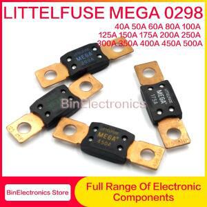 1PCS 0298 Littelfuse 메가 퓨즈 40A 50A 60A 80A 100A 125A 보트 바이크 오토바이 블레이드