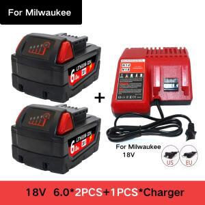 밀워키 18V 배터리 M18-HB3 고에너지 6000mAh M12-18FC 충전기 48-11-1815용