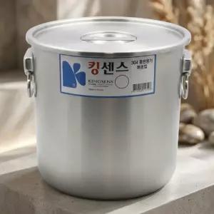 킹센스 304 통판 스텐 위생용기 18호 65L 무용접 업소용식깡 국통 곰솥