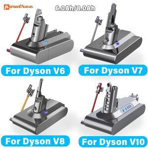 다이슨 호환 V6 V7 V8 V10 시리즈 SV12 DC62 SV11 sv10 휴대용 진공 청소기 예비 배터리용 Powtree 6.0Ah/8