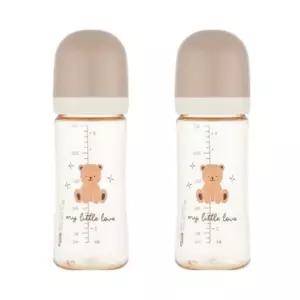 에디슨 아기 수유 젖병 젖꼭지 M 세트 250ml 베이지 BNS