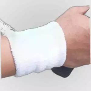 손목보호대 땀흡수 농구 테니스 손목아대 10cm 흰색