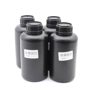 평판 프린터용 UV 코팅 유체, 유리 목재 금속 크리스탈 가죽 세라믹 PVC 무취 500ML, 1000ml