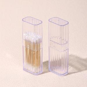 1pc 투명 미니 면봉 상자 밴드 에이드 작고 편리한 다기능 보관 여행용 치실