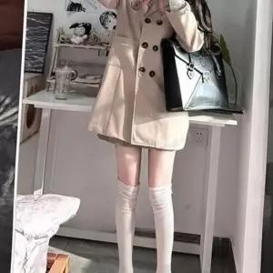 베이지 3버튼 더블포켓 세라복 프레피룩 교복세트