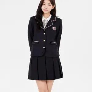 핑크라인 3버튼 블랙 세라복 프레피룩 교복세트
