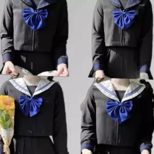교복몰 블루라인 블랙 마린 세라복 긴팔 프레피룩