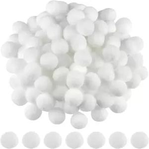 ANPUNAT 200개 공예품 폼폼 1인치 펠트볼 DIY 아트 창작 공예 프로젝트 및 장식(화이트)