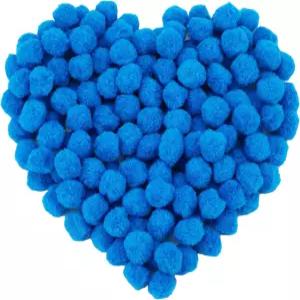 MORFEN 150피스 폼폼 1인치 블루 크래프트 퍼지 퍼프 볼 DIY 예술 및 공예 프로젝트용 소형 홈 데코레이션
