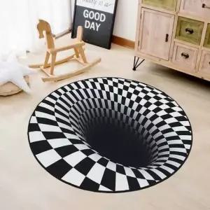 착시 카페트 러그 매트 경치 그림 80cm 침실매트 3D발매트