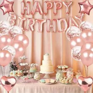 [룽스_64]축하 커튼 파티풍선 이벤트 HBD 풍선 벌룬세트