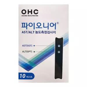 오상헬스케어 파이오니어 간기능 검사 ALT/AST 시험지(측정지) 1BOX(10개입)