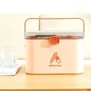 [콩심팥심]대형 분리형 가정용구급함 구급함 비상약상자 2단 핑