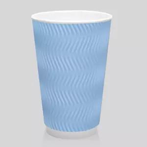 실속형 3중 단열 종이컵 웨이브 스카이 16oz 500개