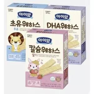 | 일동 후디스 | 아이얌 웨하스세트 (초유, 요구르트, 딸기 각 3개씩 총 9개) 성장기 어린이 순곡물바 영양