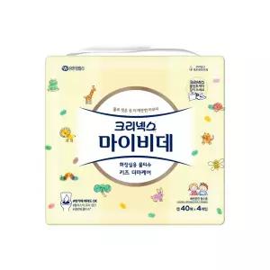 크리넥스 마이비데 키즈 더마케어 캡 40매x4