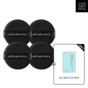 정샘물 스킨 누더 쿠션 퍼프 4P + 더블클린수정화장패드 1매)