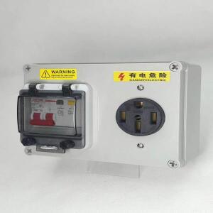 CEE 콘센트 벽 마운트 전기 야외 자동차 충전 박스, 32A 7.2kw 11kw Cee 소켓 50A-Nema 14-50/6-50 온 오프