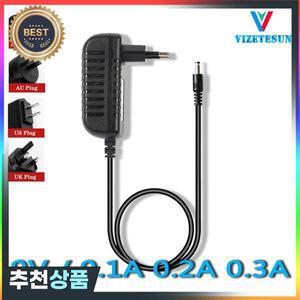 9V 0.1A 0.2A 0.3A 스위칭 전원 어댑터 100MA 200MA 300MA  정전압 코드 DC 5.52.1MM