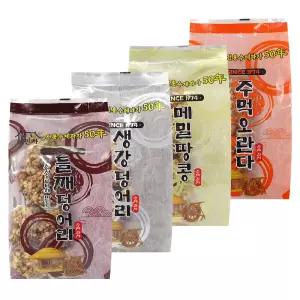 50년 전통수제과자 4종 세트(들깨+생강+메밀+오란다 60gx4개)