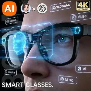 4K AI 카메라 안경 800MP 다기능 변색 스마트 블루투스 통화 사진 음악 번역 2026 신제품