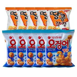 오리온 과자 2종 10개(오징어땅콩98g x5 +땅콩강정80g x5)
