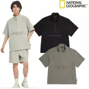 공용 여름 반팔 트레이닝 아노락 집업 N232UFT310