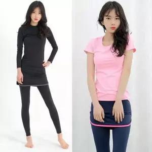 핑크네이비 치마 레깅스 요가 스포츠 운동복 래쉬가드 요가복 여성 WFO4SB0