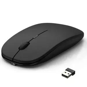 노트북 컴퓨터 PC용 무선 충전식 마우스 슬림 미니 무소음 가정용/사무실용 2.4G