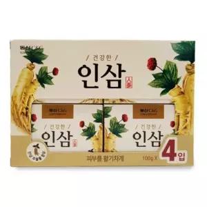 [룽스_64]팜유 인삼추출물 건강한 인삼비누 거품나린 4개입