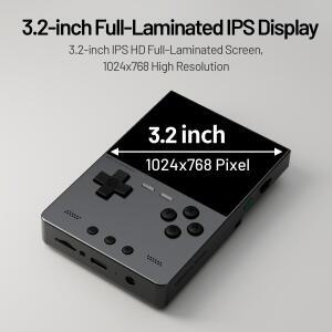 트리무이 브릭 해머 휴대용 게임 콘솔 레트로 비디오 3.2인치 IPS 스크린 풀 메탈 CNC 리눅스 시스템