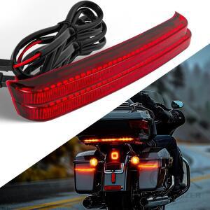 [호환품]바이크 오토바이 안장 가방 LED 브레이크 흐르는 방향 신호 액센트 라이트 Harley Touring CVO Roa
