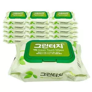그린터치 캡형물티슈 100매 30개 저자극
