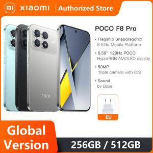 새로운 정품 샤오미 스마트폰 POCO F8 Pro 5G 글로벌 버전 스냅드래곤 8 엘리트 6.59인치 120Hz 하이